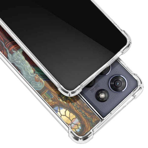 Dragon and Wizard Playing Chess by Ed Beard Jr Moto G Play 5G (2025) Clear Case